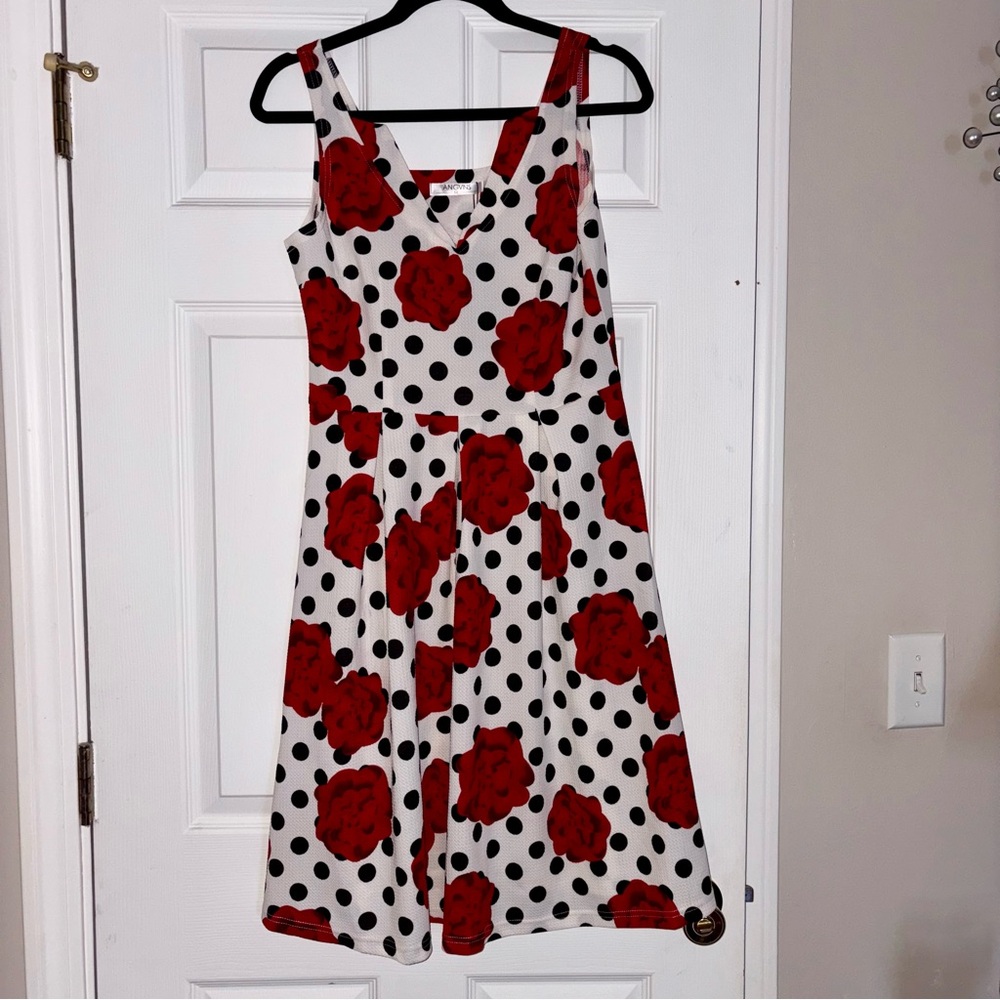 Amazon Red and Black Polka Dot Dress